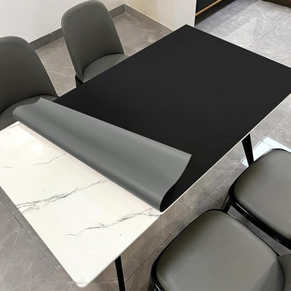 Leather Table Cover,1.8mm Thick,36x48 Inch Table Protector,Table Protector for Dining Room Table,Table Pads for Dining Room Table.(Black+Gray,36x48)