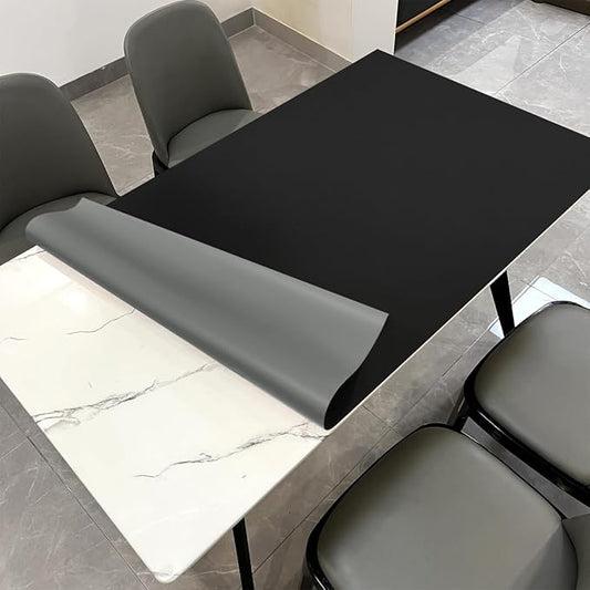 Table Pads for Dining Room Table for Dining Room Table - Can Be Used On Both Sides Waterproof and Easy to Clean Good Flatness Used for Dining Table(Black+Gray 46x72)