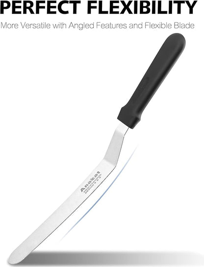 Anaeat Icing Spatula, Professional Cake Angled Offset Spatula with 12" Stainless Steel Blade - Thickened Frosting Knife with Durable Plastic Handle for Cake Decorating, Pastry & Baking