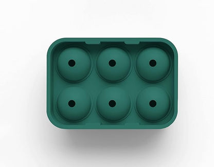 glacio Silicone Ice Cube Trays – Large Silicone Molds for 2-Inch Ice Cubes and Spheres Whiskey Ice Cube Trays with Lids for Cocktails & Bourbon – Set of 2