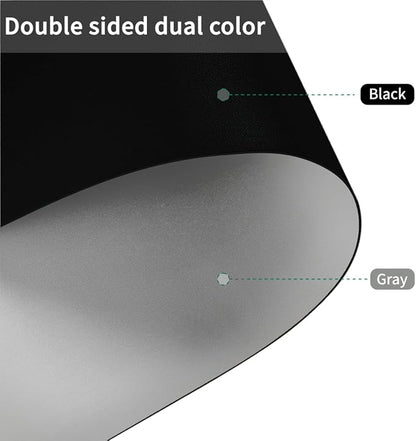Leather Dresser Cover,1.8mm Thick,14x78 Inch,Dresser Protector Top,Dresser Top Protector,Dresser Cover Top,Dresser Top Cover,Dresser Cover Top for Bedroom.(Black+Gray,14x78)