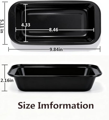 Yoehka 6 Pack Bread Pan Set, Non-Stick 8×4 Loaf Pans for Baking Homemade Bread, Sourdough, Brownies, Cake, Carbon Steel, Rectangle Baking Pans (Black)
