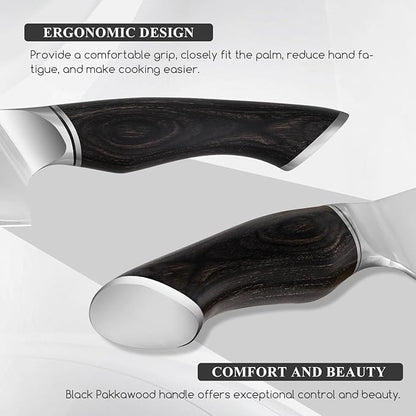 SHANGDAO Kitchen Knives Set, 3-Piece Chefs Knife Set High Carbon VG10 Stainless Steel with Ultra Sharp Blade & Professional Chef Knives, Japanese Cooking Knife with Gift Box