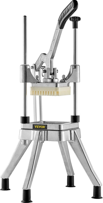VEVOR Commercial Vegetable Fruit Chopper 3/8″ Blade Professional Food Dicer Kattex French Fry Cutter Onion Slicer Stainless Steel for Tomato Peppers Potato Mushroom Upgrade Style 3/8"