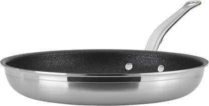 Hestan ProBond Forged TITUM - Professional Clad Stainless Steel, Nonstick, Frying Pan, (12.5-Inch), Induction Compatible, Made without PFOAs