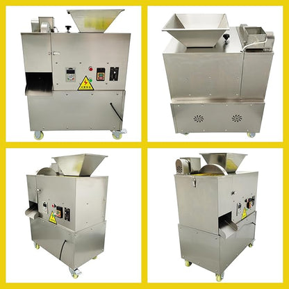 TECHTONGDA Electric Dough Divider Commercial Quantitative Dough Cutter 5g-500g Stainless Steel Pastry Piece Cutter Compact Dough Divider 1500W 110V