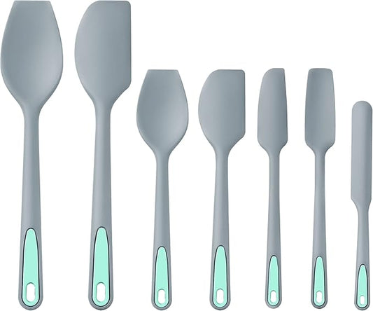 To encounter Silicone Spatula, 7 Pieces Seamless Spatula Set, Nonstick Turner Spatulas for Baking, Cooking & Mixing, Dishwasher Safe