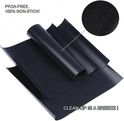 Renook Set of 12 Grill Mats for Outdoor Grill, BBQ Grilling Mat for Gas Grill, Non-Stick Cooking Sheets, Oven Liners, 15.75 X 13 Inch