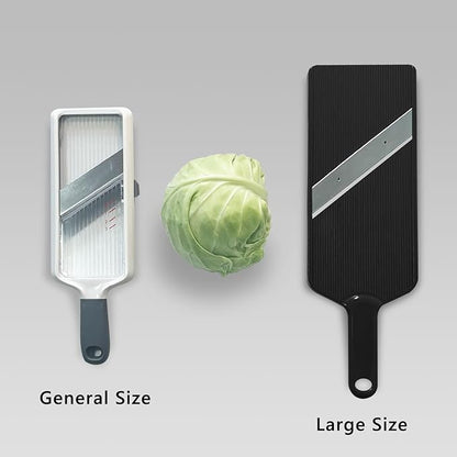 Fixed Thickness Vegetable Slicer – Ultra-Thin Cabbage Shredder for Salads, Jicama Tacos, Onion, Potato Chips – Fine Fluffy Cuts Mandoline Kitchen Tool