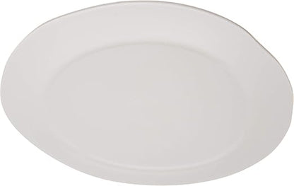 Carlisle FoodService Products Ridge Reusable Plate Rimless Plate for Home and Restaurant, Melamine, 9 Inches, Cement