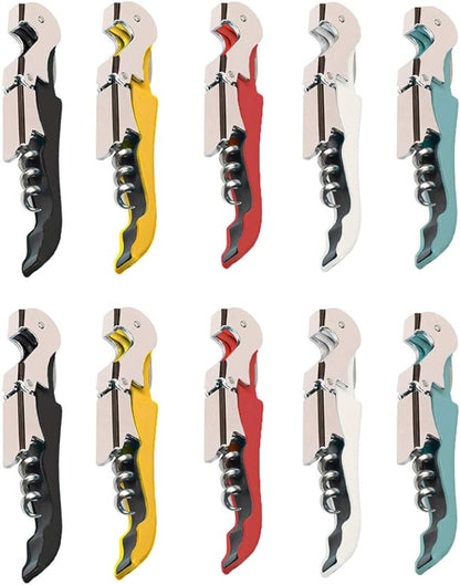 Professional Waiter Corkscrew Wine Openers Set, Heavy Duty Stainless Steel Hinges Wine Key for Restaurant Waiters, Sommelier, Bartenders