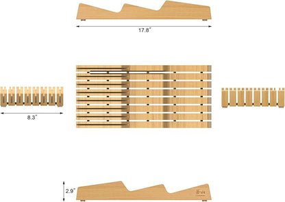 Cangshan 503831 Bamboo In-Drawer 15-Slot Knife Organizer