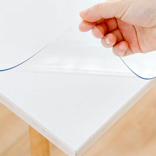 Clear Table Cover Protector, 14x48 Inch Desk Mat, 1.5mm Thick Plastic Table Pad, Vinyl Table Protector