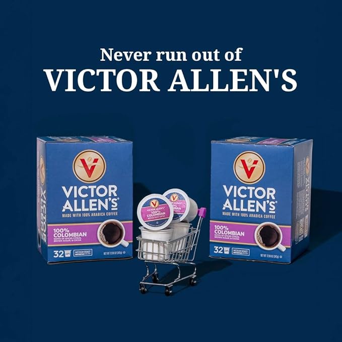 Victor Allen's Coffee Peppermint Bark Flavored, Medium Roast, 32 Count, Single Serve Coffee Pods for Keurig K-Cup Brewers