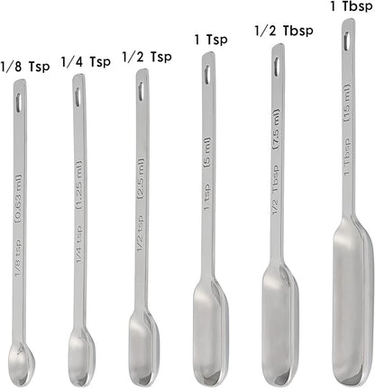 Stainless Steel Measuring Cups and Spoons Set of 12, 5 Dry Measuring Cups and 6 Measuring Spoons With Leveler for Kitchen