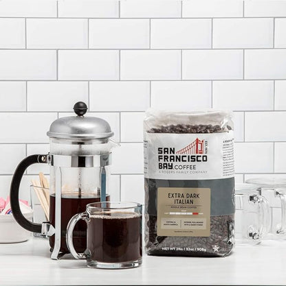 San Francisco Bay Coffee - Dark Roast Whole Bean Coffee - Extra Dark Italian (2 lb bag)