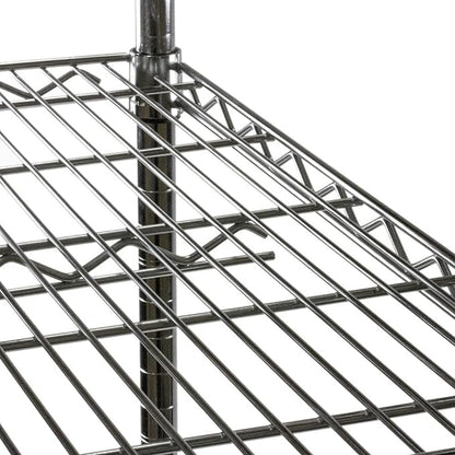 Shelving Inc. 14" d x 14" w Chrome Wire Shelving with 2 Tier Shelves, Weight Capacity 800lbs Per Shelf