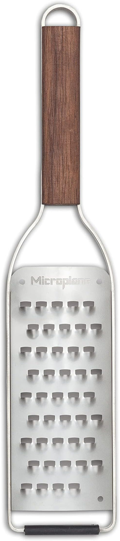 Microplane Master Series Wood Handle Stainless Steel Frame Extra Coarse Blade Cheese Grater