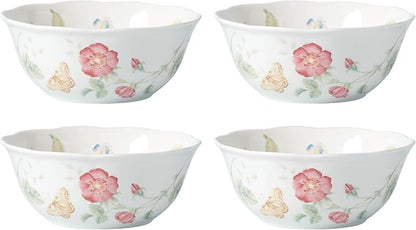 Lenox Butterfly Meadow 4-Piece Large All-Purpose Bowls, 4.03, Multi
