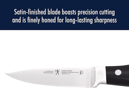 HENCKELS Forged Premio 3-inch Paring Knife, Black/Stainless Steel