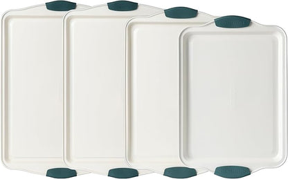 Country Kitchen Nonstick Stackable Bakeware Set - Heavy Duty, Durable, Easy Release Baking Set, Sage, 4 Pcs