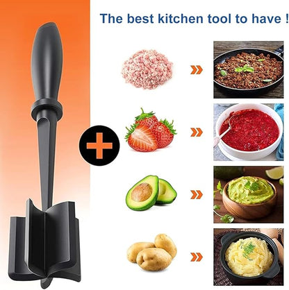 1Pcs Nylon Beef Smasher Heat Resistant Non Stick Meat Masher Tool Practical Ground Beef Smasher Reusable for Cooking