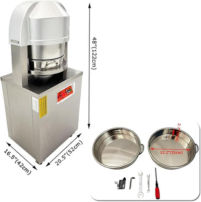 Electric Automatic Dough Divider 36pcs, Commercial Dough Dividing Cutting Machine, Stainless Steel Dough Cutter for Bakery, Pizzeria, 110V