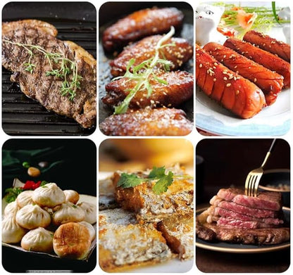 cast iron skillets rotundity Cast Iron Grill Pan with Wooden Handle Multi-purpose griddle pan steak pan (10.24-inch circular)