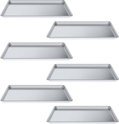 Pack of 6 | 18 in. x 26 in. Full Size Aluminum Bun. / Sheet Pan | Ideal for baking, roasting, cooling, prepping, or storing - a must-have in restaurants, bakeries, and busy kitchens.