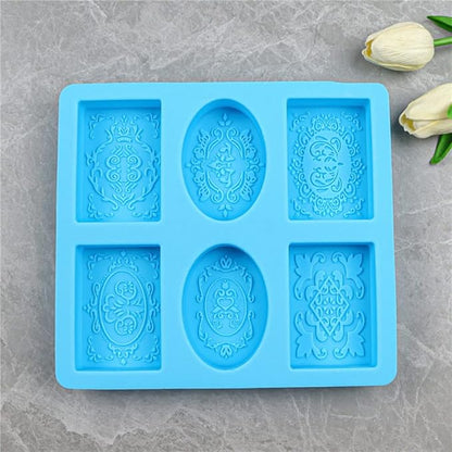 Soap Molds for Soap Making 2 Pack Soap Silicone Mold Cavities Handmade Soap Mold Rectangle Oval and Flower Shapes Baking Mold Bath Molds Silicone
