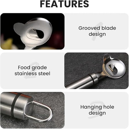 Cactus Peeler Tool, 2 Pack Stainless Steel Pelador de Nopales, Spoon Cactus Thorn Removal Tool, 7.48x1.89in Portable Tools for Kitchen Accessory
