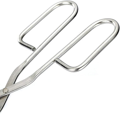 11-Inch Heavy Duty Stainless Steel Kitchen Tongs - Comfortable Ergonomic Grip, Scissor Design, Heat Resistant for BBQ and Cooking