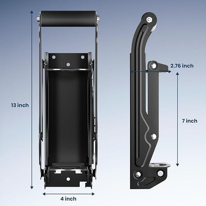 Kotto Can Crusher - Wall Mounted Can Crushers for Recycling - with Auto-Drop System -Built-in Bottle Opener-Crushes 8-16oz Cans-Includes Kitchen Storage Bag-Heavy Duty Can Crusher for Home Use-Black