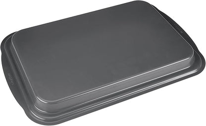 casaWare 17.5 x 12 x 1-Inch Cookie Sheet with 1.5-Inch Handles, Ultimate Series Commercial Weight, Ceramic Non-Stick Coating (Silver Granite)