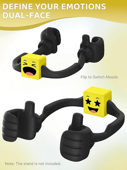 Stocking Stuffers for Teens Boys Girls Men Adults Gifts: Thumbs Up Lazy Phone Stand with Mood Cube Cell Phone Holder for Desk Gifts for Kids Women Teenage Husband Cool Funny Gadgets Christmas Ideas