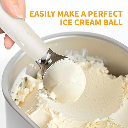 Heated Ice Cream Scoop, Rechargeable Electric Scooper for Hard IceCream, Self Warming Spoon Max to 158℉, Rust-Proof, anti freeze handle, Easy to Clean