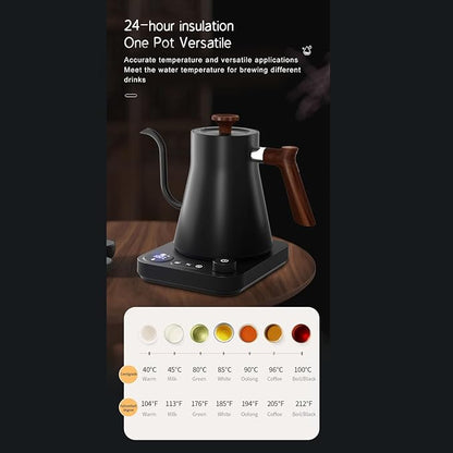 Gooseneck Electric Kettle, Electric Tea Kettle, Hot Water Kettle Electric, Electric Kettle Temperature Control, Teapot for Boiling Water Coffee