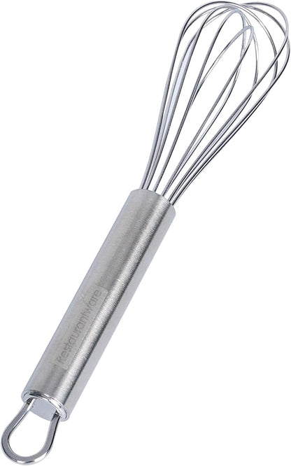 Restaurantware-German Standard 7.3 Inch French Whisk, 1 Dishwashable Kitchen Wire Whisk - Ergonomic Handle, Durable, Stainless Steel French Whip, For Blending, Stirring, Mixing Of Ingredients