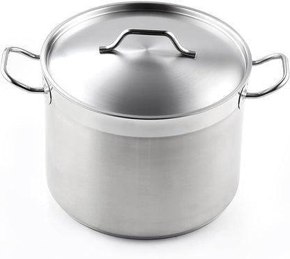 Cooks Standard Stockpots Stainless Steel, 16 Quart Professional Grade Stock Pot with Lid, Silver