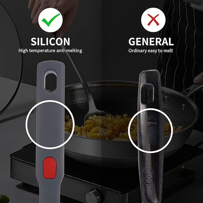 Flexible Silicone Spatula Set For Nonstick Cookware Rubber Silicone Bpa-Free Heat Resistant Heavy Duty Kitchen Turner Large,Slotted Flipper And Small Spatulas For Egg Fish Pancake Cookie (Grey)