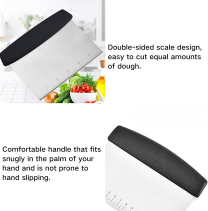 Large Number Cookie Cutter Set with Dough Scraper&Chopper-9 Piece-3.25 Inch-Number 0-8-Birthday Cookie Cutter Shape for Baking-Stainless Steel Kitchen Utensil