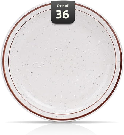 Stoneware Narrow Rim Commercial Grade Dinnerware (Brown Speckle, Saucer 5.5")