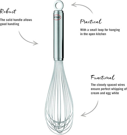Rösle Stainless Steel Balloon Egg Whisk, 14 Wire, 12.6-inch
