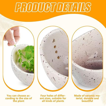 2025 New Handmade Ceramic Herb Stripper Bowl -Herb Stripper,Herb Stripping Bowl,Efficient Herb Peeling Cup for Salads & Cooking, Pottery Kitchen Tool for Meal Prep (1-Piece)
