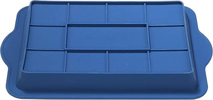 To encounter Silicone Baking Pans Set, 4 Pieces Nonstick Bakeware Set with Baking Pans, Baking Sheets, Cookie Sheets, Cake Pan with Grips and Metal Reinforced Frame More Strength, Navy Blue