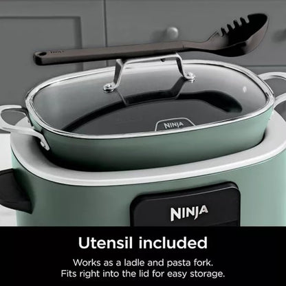Ninja Foodi PossibleCooker PRO 14-in-1 8.5 Qt Multi-Cooker – Replaces 14 Tools, Nonstick Pot, Glass Lid & Integrated Spoon (Sage Green)