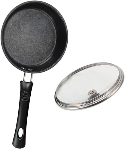 Mini Nonstick Omelet Pan with Lid, 6.3 Inch Single Serve Frying Pan Skillet, Dishwasher Safe, Multipurpose Pan Designed for Eggs, Omelets, Pancakes, Dishwasher Safe