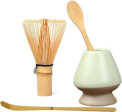 Matcha Whisk Holder Matcha Chasen Whisk Stand Ceramic Holder fit for Traditional Japanese Tea Ceremony Starter (Matte Green)