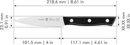 HENCKELS Dynamic Razor-Sharp 4-inch Paring Knife, German Engineered Informed by 100+ Years of Mastery, Black/Stainless Steel
