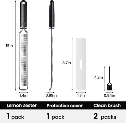 Lemon Zester with Non-Slip Handle,Cheese Grater for Kitchen,15 inch
